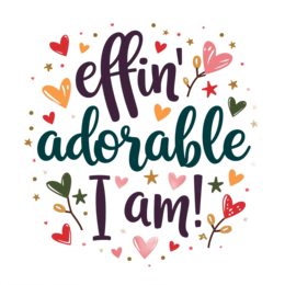 quotes adored SVG PNG design with bold lettering