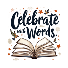 celebrate words book SVG PNG design with bold lettering