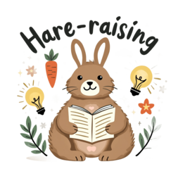 education hare raising SVG PNG design with white floral elements
