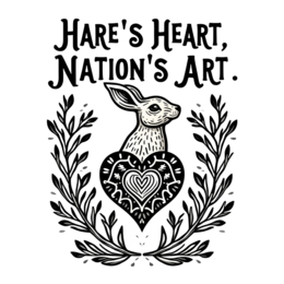 hare wreath SVG PNG design with black and white floral elements