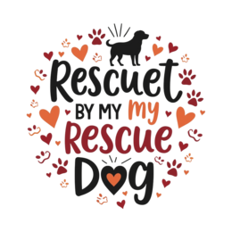 rescue dog quotes shirt SVG PNG design with bold lettering