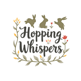rabbits floral SVG PNG design with bold lettering, red and yellow floral elements