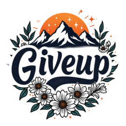 mountains flora wreath SVG PNG design with bold lettering, orange floral elements