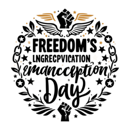 freedom day SVG PNG design with bold lettering