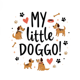 dog SVG PNG design with bold lettering