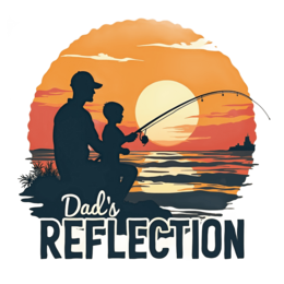 day fishing reflection SVG PNG design with bold lettering