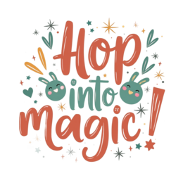 bunnies magic SVG PNG design with hand-drawn style
