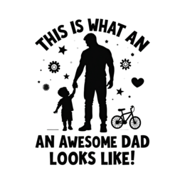 father kid SVG PNG design with bold lettering