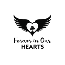 hearts wings tree SVG PNG design with bold lettering