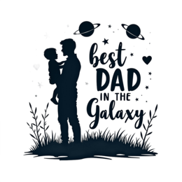 day best dad galaxy shirt SVG PNG design with hand-drawn style