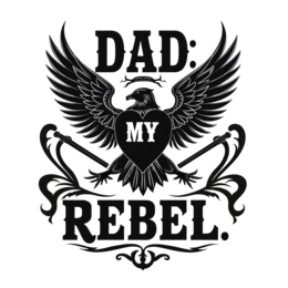 dad rebel SVG PNG design with bold lettering