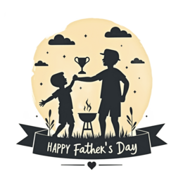 fathersday trophy SVG PNG design with bold lettering