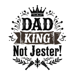 dad king jester SVG PNG design with bold lettering, floral elements