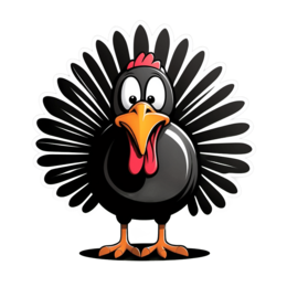 turkey cartoon SVG PNG design with clean design elements