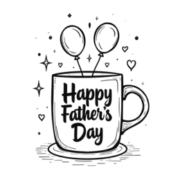 cup balloons SVG PNG design with hand-drawn style, bold lettering