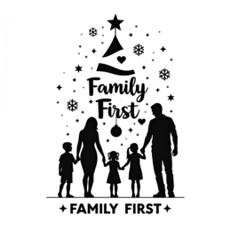 christmas family first SVG PNG design
