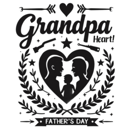 day grandpa family love SVG PNG design with bold lettering, black and white floral elements