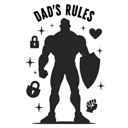 father strength rules shirt SVG PNG design with bold lettering