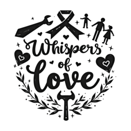 whispers love SVG PNG design with bold lettering, an uplifting message