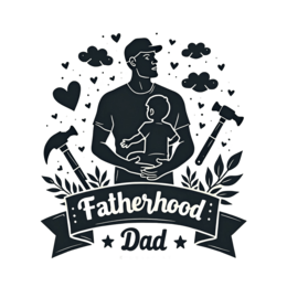 fatherhood dad shirt SVG PNG design with bold lettering