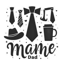 day ties hats coffee SVG PNG design with bold lettering