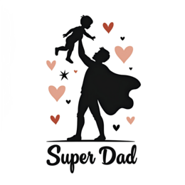 superdad lovehearts shirt SVG PNG design with bold lettering