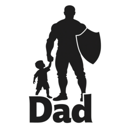 father's day dad child superhero shirt SVG PNG design with bold lettering