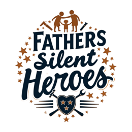 day fathers silent heroes SVG PNG design with bold lettering, an uplifting message