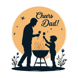 father's day grilling bonding SVG PNG design with bold lettering, orange and yellow floral elements