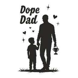 dope dad son shirt SVG PNG design with bold lettering