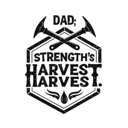 father's day strength harvest SVG PNG design with bold lettering