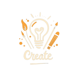 create lightbulb arttools SVG PNG design with bold lettering