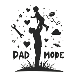 dad mode love SVG PNG design with bold lettering