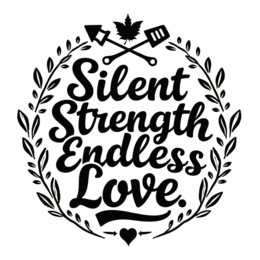 strength love wreath SVG PNG design with bold lettering, black and white floral elements, an uplifting message
