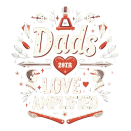 dads love amplified SVG PNG design with bold lettering