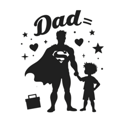 dad superhero love SVG PNG design with bold lettering