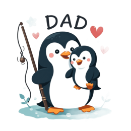 pets dad penguins SVG PNG design with bold lettering, black and white floral elements