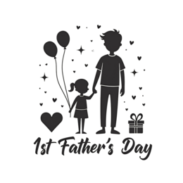 fathersday familyballoons SVG PNG design with bold lettering