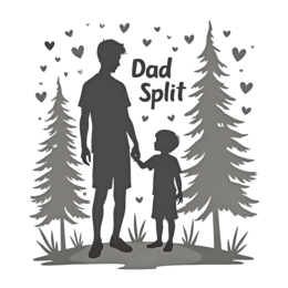 dad split love SVG PNG design