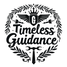 guidance timeless SVG PNG design with bold lettering, black and white floral elements