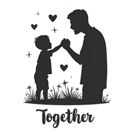 together family SVG PNG design with bold lettering, an uplifting message