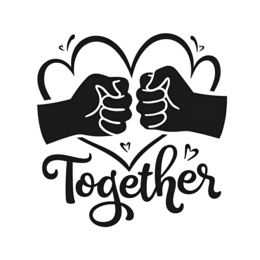 together fist bump shirt SVG PNG design