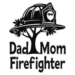 firefighter family tree shirt SVG PNG design with bold lettering, black and white floral elements, an uplifting message