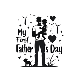 father son dog shirt SVG PNG design with bold lettering