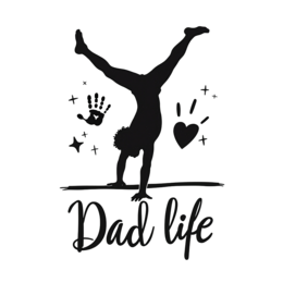 dad handstand love shirt SVG PNG design with hand-drawn style, bold lettering