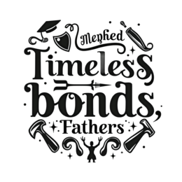 timeless bonds fathers SVG PNG design with bold lettering, an uplifting message