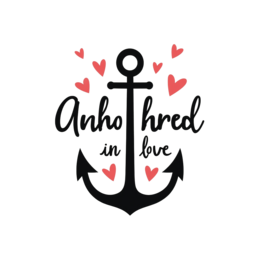 anchor love hearts shirt SVG PNG design with bold lettering