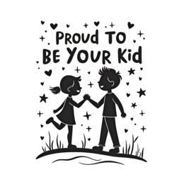 proud to be your kid shirt SVG PNG design with bold lettering