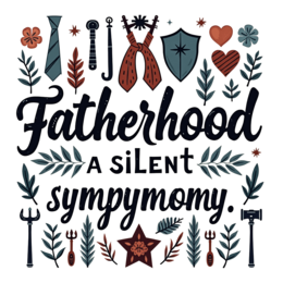 fatherhood SVG PNG design with bold lettering, red and green floral elements