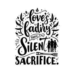 quotes silence SVG PNG design with bold lettering, black and white floral elements